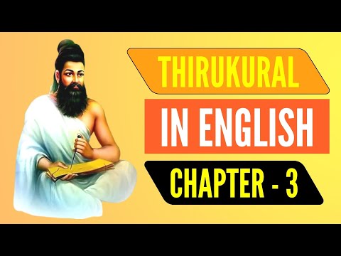 Best Thirukkural in English - Chapter 3 | poetry authors | literature writers | literature authors