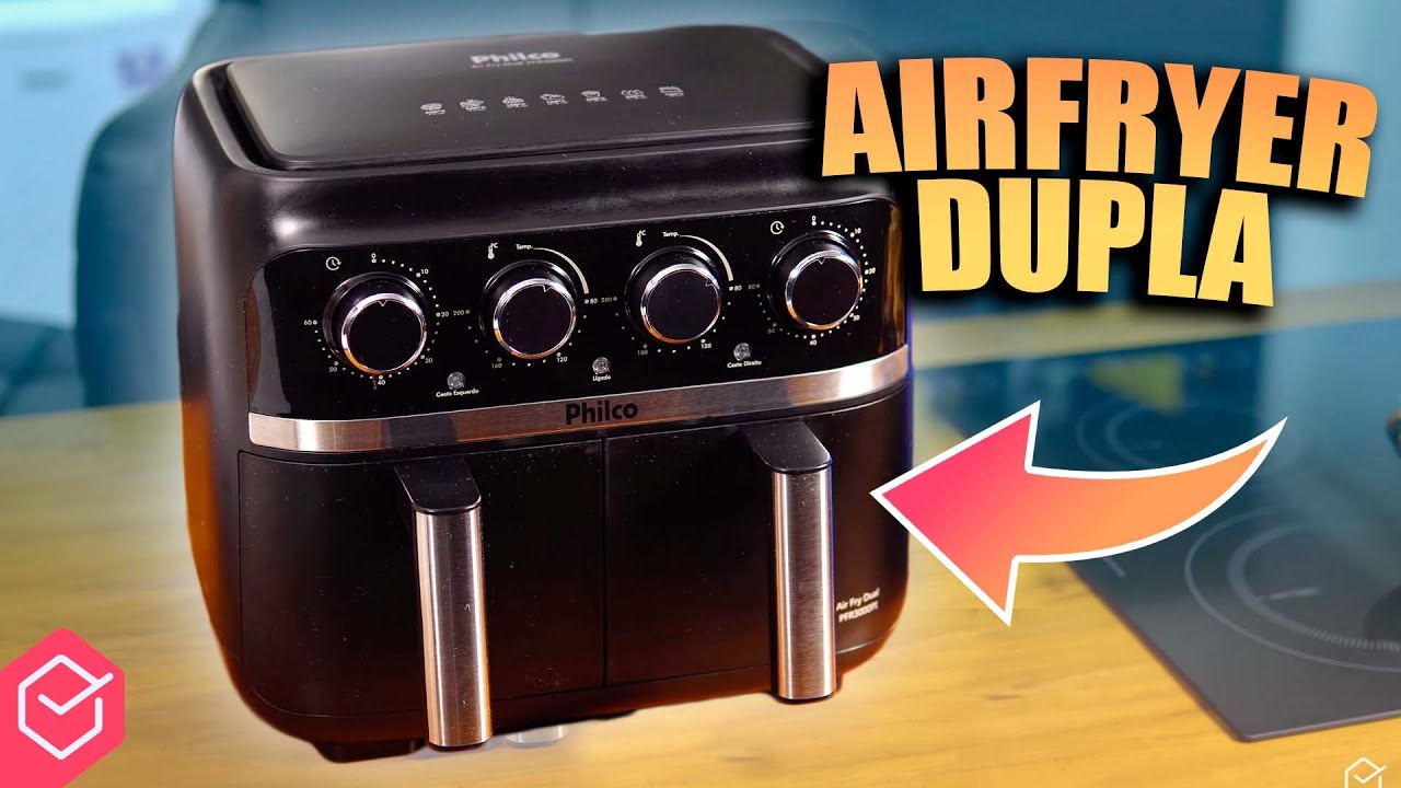 🔥 AIRFRYER com DUPLO CESTO! vale a pena? //  PHILCO PFR3000PI