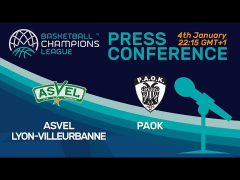 ASVEL Lyon-Villeurbanne v PAOK - Press Conference - Basketball Champions League