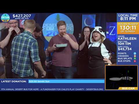 DB2017 - Snorsh United WoW guild sent Ben a pan of burnt nachos, delivered by panda