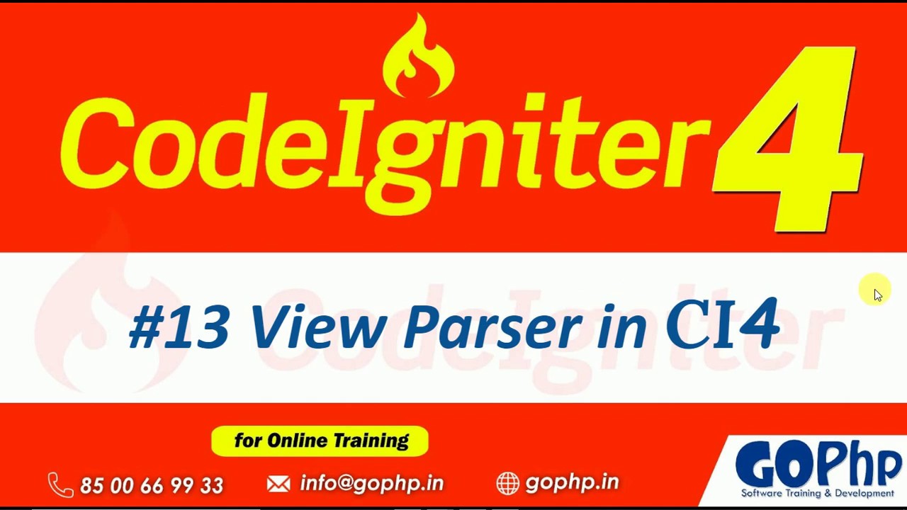 #13 View Parser class in CodeIgniter 4