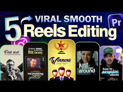5 Viral Reels Editing in Premiere Pro | No After Effects | Full Hindi Tutorial for Beginners