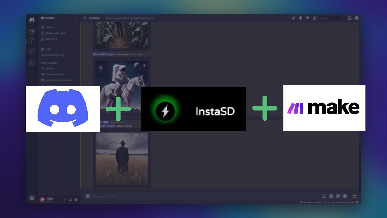 How to create an AI Image Generation Discord Bot using InstaSD and ComfyUI