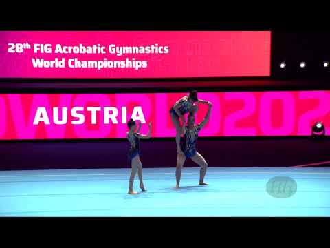 Austria 2 (AUT) - 2022 Acrobatic Worlds, Baku (AZE) - Balance Qualification  Women's Group