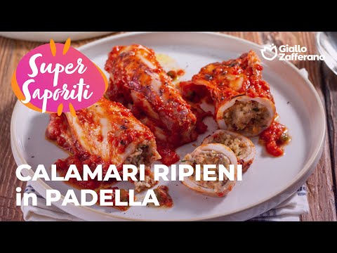 CALAMARI RIPIENI in PADELLA: MORBIDI e SAPORITI🦑🍅😋