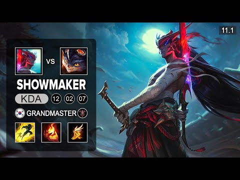 Showmaker Yone Mid vs Rumble - KR Grandmaster Patch 11.1