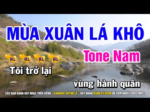 Karaoke Mùa Xuân Lá Khô - Tone Nam Am | Nhạc Sống Rumba Dễ Hát