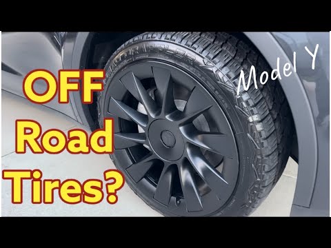 Tesla Model Y All-Terrain Tires! Nitto Nomad Grappler 255/40r20 |They Are Heavy But Look Awesome!