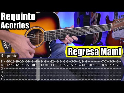 Regresa Mami - Eslabón Armado - Requinto y Acordes | Tutorial | Como tocar en Guitarra Con TABS