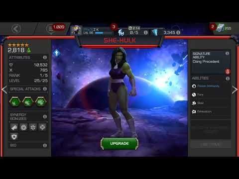 5 star she-hulk rank up marvel contest of champions.