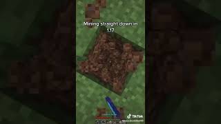 Digging Straight Down Before And After 1.17 Caves and Cliffs Update | #shorts | Unlimited Clips
