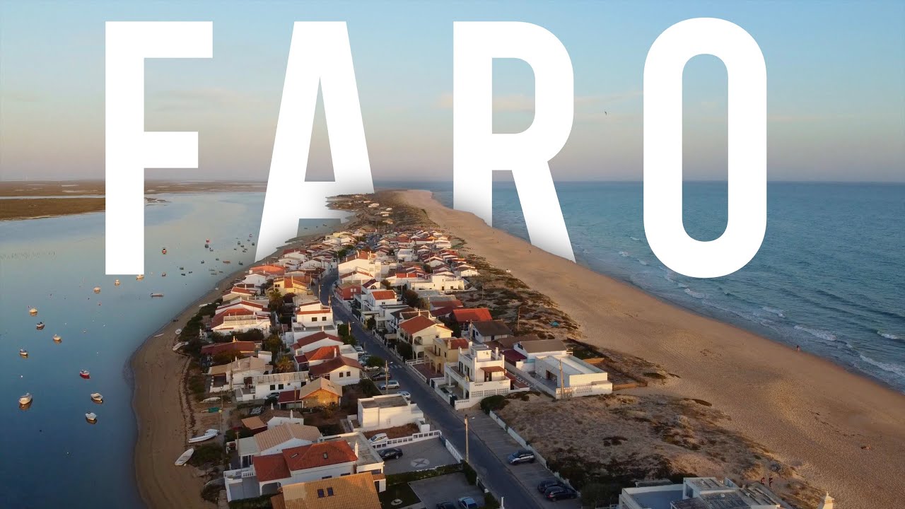 Discover aerial panoramas of Praia de Faro.