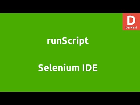Selenium IDE runScript Command