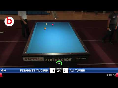 FETAHMET YILDIRIM & ALİ TÜMER Bilardo Maçı - 2019 TÜRKİYE KUPASI 2.ETAP ERKEKLER-2.ÖN ELEME