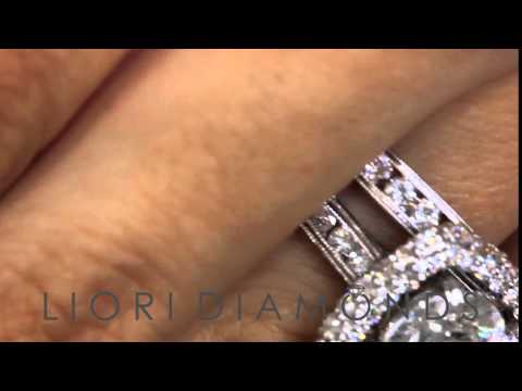 ER-SOLD-195 - 5.26 Carat E-I1 Diamond Engagement Ring & Wedding Band Set 18k Vintage Style
