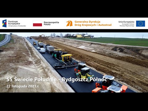 Przelot nad S5 Świecie Południe - Bydgoszcz Północ, listopad 2021 r.
