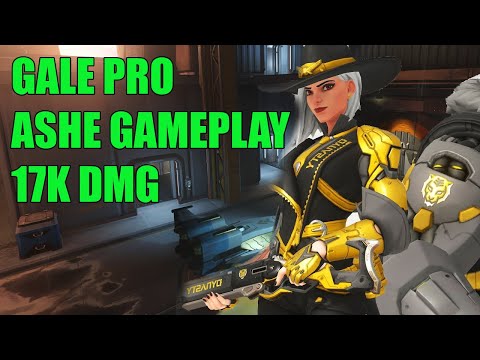 Gale Adelade PRO ASHE GAMEPLAY 17K DMG POTG - TOP 500 OVERWATCH SEASON 25