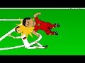 PEPE HEADBUTTS MULLER (Germany vs Portugal 4-0 World Cup Cartoon Pepe Red Card 16.6.14)