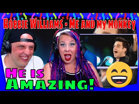 Reaction To Robbie Williams - Me and my monkey - live (HD) THE WOLF HUNTERZ REACTIONS