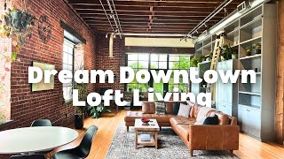 Inside This STUNNING Industrial Loft Apartment in Downtown!