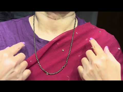 22K Gold Mangalsutra Nallapusalu | BBC1892Elegant 18'' Black Beads Chain Necklace.  Totaram Jewelers