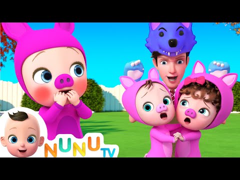 Three Little Pigs And Big Bad Wolf + More Nursery Rhymes | Kids Songs | NuNu Tv