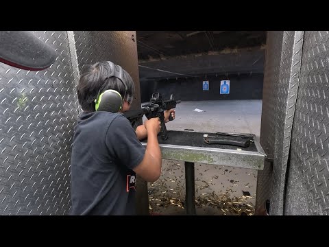 Firing guns at Battlefield Vegas in Las Vegas