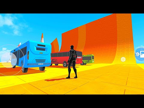 Bus Stunt Racing 3D Simulator - Impossible Bus Mega Ramp Driving - Android iOS GamePlay #04