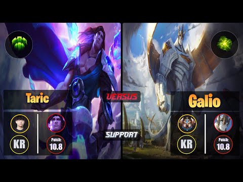 Life TARIC (Support) [Guardian] VS GALIO - Challenger KR Patch 10.8
