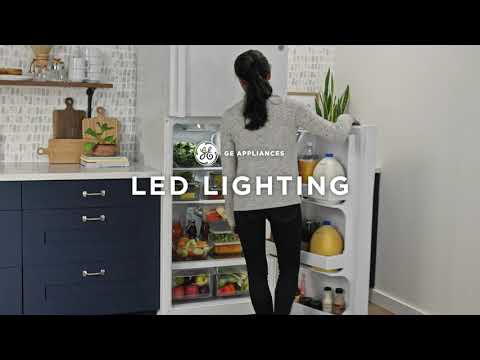 GE Appliances Top-Freezer Refrigerator with LED Lighting image 1
