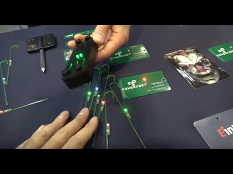 PowerCast shows Embedded wireless power RF energy harvesting