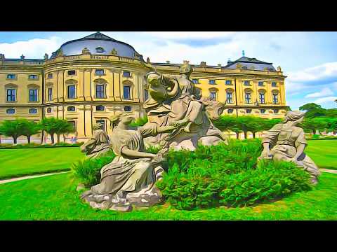 Alemanha - Residência Wurzburg com Court Gardens e Residence Square