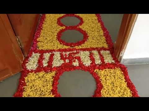 Kanku pagla decoration #fresh flowers decoration 🌺