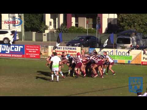2018 NHRU Premier 2 Round 12 Highlights - Nelson Bay v University