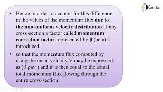 momentum correction factor