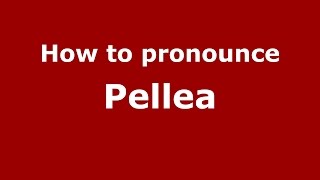 How to pronounce Pellea