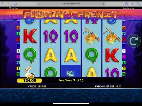 Fishin frenzy super free games $8 bets almost got it