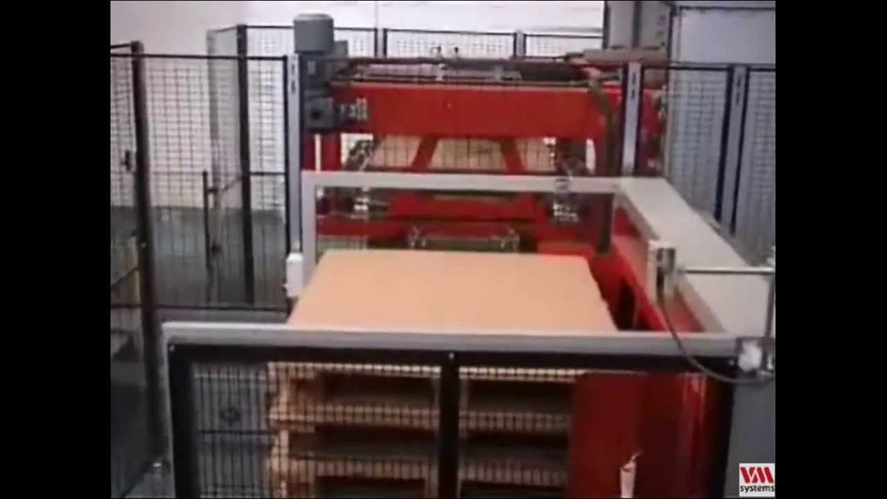 Despaletizado de botellas de vidrio para aceite de oliva