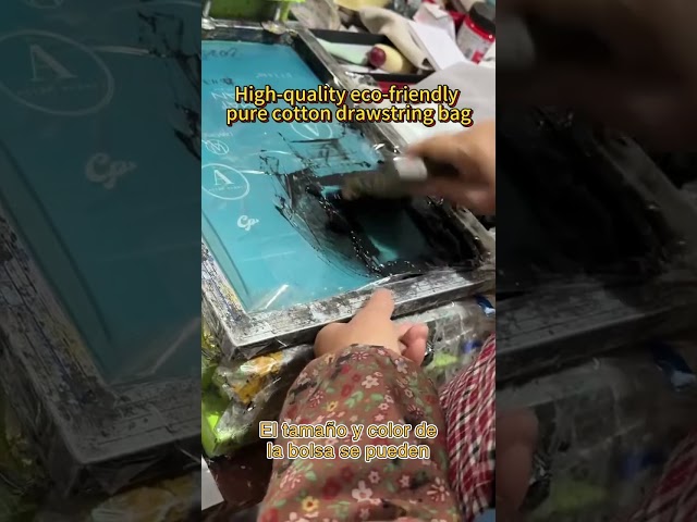 Vídeo relacionado con 10 x Bolsa algodón natural 41 x 37 cm. Asas largas