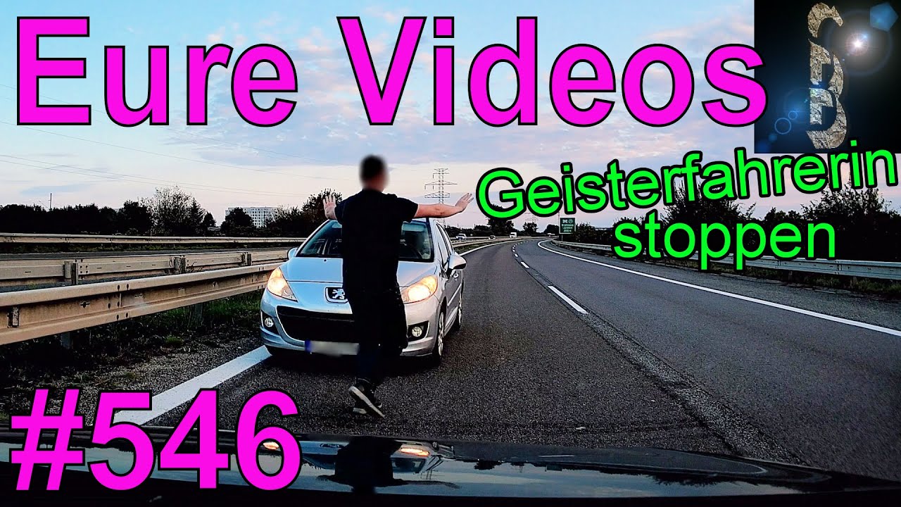 Eure Videos #546 - Dashcam - Fliegender Damhirsch - Geisterfahrerin stoppen - Einschlafen am Steuer