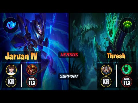 Beryl JARVAN IV (Support) [Summon Aery] VS THRESH - Challenger KR Patch 11.3