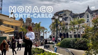 Monaco, Monte-Carlo 🇲🇨 April 2023- 4K HDR Walking Tour