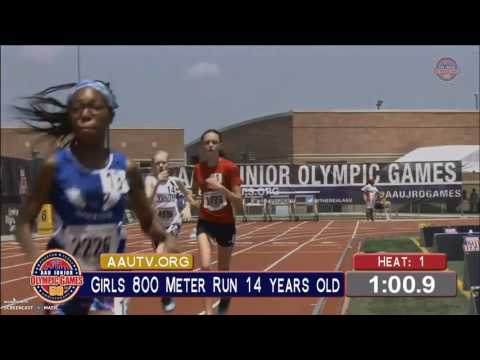 2016 AAU Jr. Olympics Girls 14 800M - Heat 1
