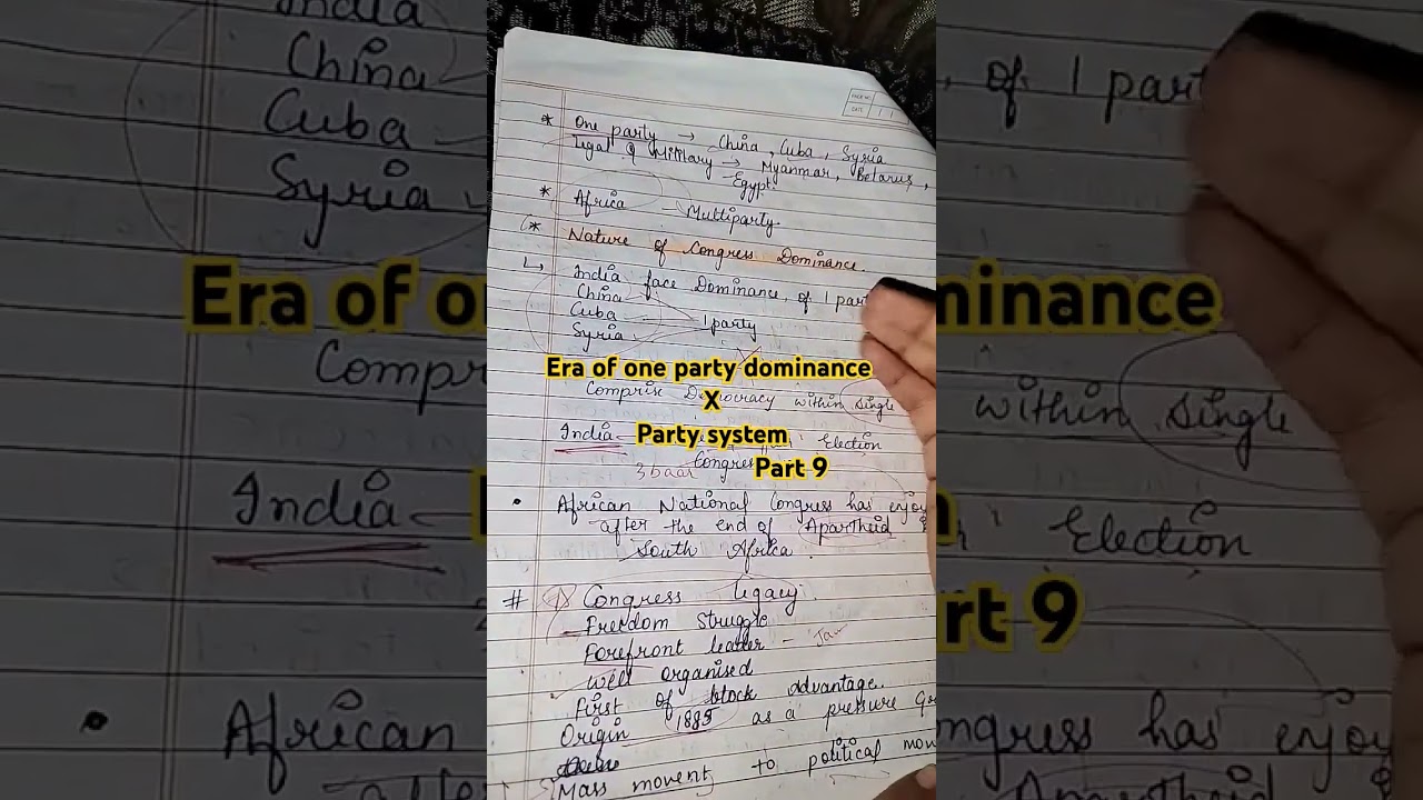 Class 12 political science era of one party dominance | nature of Congress #cbse #ncert12#inkfamily