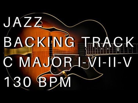 Jazz Guitar Backing Track 1 - 6 - 2 - 5  | C Major (Medium Swing)