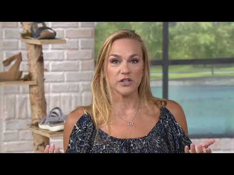 Earth Origins Leather Wedges with Ankle Strap - Kendra Krystal on QVC