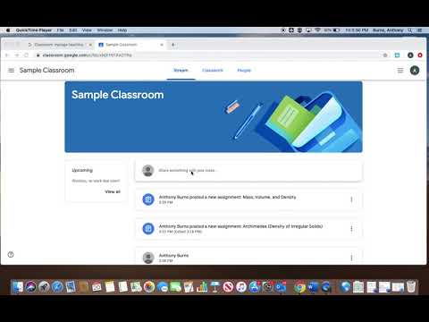 Part of a video titled Part I: Welcome to Google Classroom (Computer Browser) - YouTube