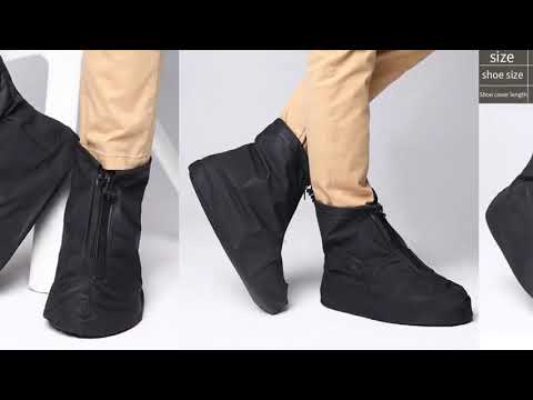 Men Women Elastic Non Slip Shoes Protectors Reusable Rain Boots Waterproof Shoe Cover Travel Foot...