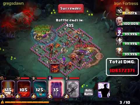 Clash of Lords 2! 214m damage! Iron Fortress! Wonton!
