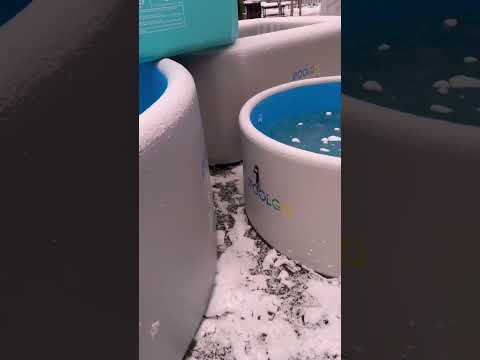Testing inflatable pools&hot spa tubs at -20 degrees weather @ipoolgo_official
